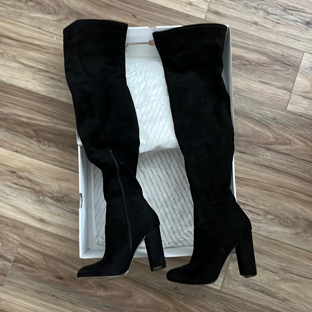 Aldo Steiner Over Knee Boot Black Suede 8